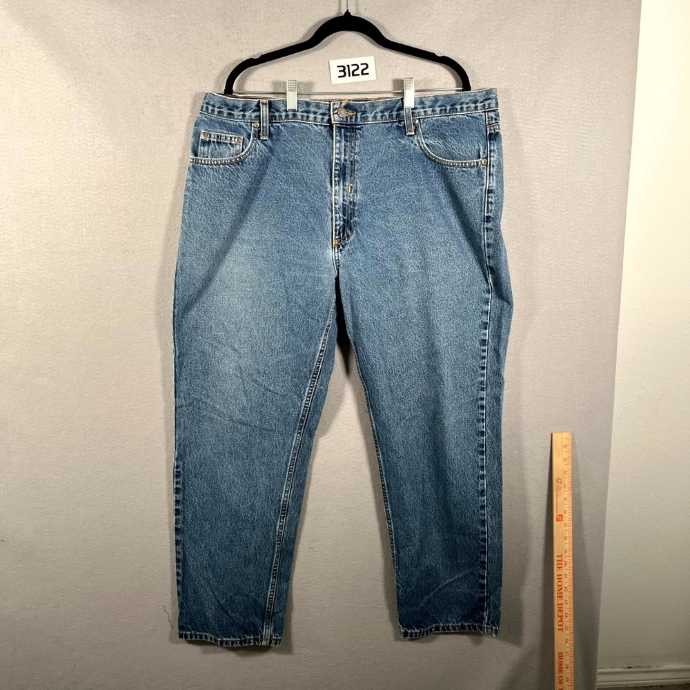 Member's Mark Jeans Men 40x30 Blue Everyday Wear Light Wash Straight Leg Outdoor